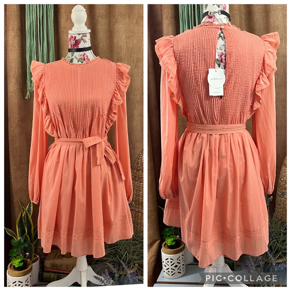 Aritzia Wilfred Elia dress in tawney orange